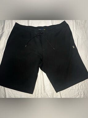 Men’s Polo Ralph Lauren Black Lounge Shorts with Grey Polo Label 2XLT